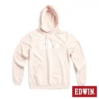 在飛比找momo購物網優惠-【EDWIN】女裝 LOGO長袖連帽T恤(淡粉色)