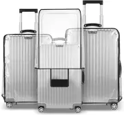 Luggage Cover Set, Waterproof PVC Protectors for 20-28 Inch Suitcases