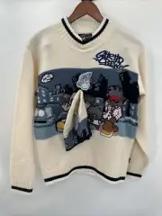 Vintage Kids L 12/14 crewneck pullover sweater W/beanie ghetto crew NWT T81