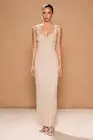 BNWT Sonya Moda Amar Maxi Dress Size 12 RRP $425 Natural Beige