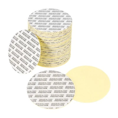 60Pcs 58mm/2.28" Adhesive Round PS Pressure Sensitive Seals Black Text, White