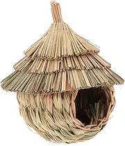 Gatuida Natural Straw Nest for Hummingbirds and Sparrows Handmade Ventilated Design for Outdoor Hanging Rustic Charm for Gardens and Patios