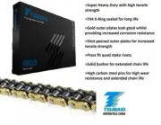 Tsubaki RQ2 X-Ring Gold Chain 520x106 Links For Aprilia RS125 Extrema 93-03