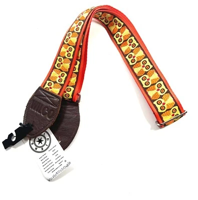 Souldier Guitar Strap Limited Wilco Signature Owls Yellow Orange Handmade