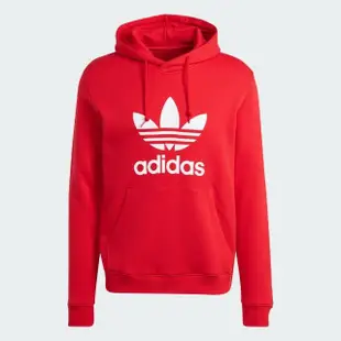 【adidas 愛迪達】TREFOIL HOODY 男款 紅 連帽上衣 長袖上衣 帽T 運動 三葉草 亞規(IM4497)