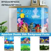 Aquarium Background Fish Tank Wallpaper Double Sided Decoration Sticker Paper AU