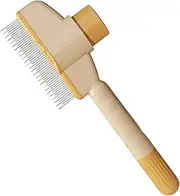 Cat Grooming Comb | Self-Cleaning Pet Detangling Brush,Dog and Cat Slicker Comb for Pets Shedding, Grooming Brush To Remove Knots, Ergonomic Handle