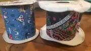 Vintage Wide Fabric Craft Ribbons Horse Buggy and Floral Patchwork