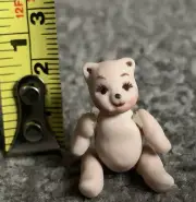 Miniature Dollhouse Artist Porcelain Jtd Tiny HandPainted Teddy Bear Doll 1" NR