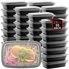 50-Pack Reusable Meal Prep Containers Microwave Safe Food Storage with Lids 28