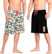 [Marvel] Men Shorts Pack of 2 Mens Joggers Pyjama Bottoms