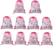 SUPVOX Adorable Pcs Unicorn Drawstring Pockets Non-woven Makeup Bags for Party Dance Class Outdoor Activities