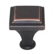 10 Pack BP26131-ORB Oil Rubbed Bronze 1" Square Cabinet Knob Amerock Manor House