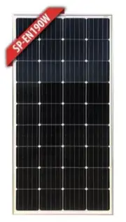 ENERDRIVE 190W Fixed Mono Solar Panel (Silver Frame)