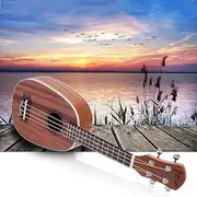 21" Pine -Shaped Soprano Ukulele Sapele Ukelele Matte Multicolor One Size