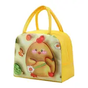 Lunch Box Bag Kawaii Portable Food Thermal Bag Stylish Stain Resistant Lunch Box Tote Bag For School