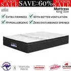 Giselle Bedding 32cm Mattress Extra Firm 5 Zone Pocket Spring Adara Series Grey
