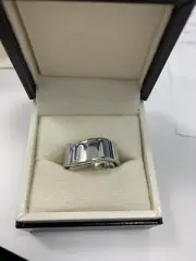 MONTBLANC PROFILE COLLECTION, LARGE ROTATING RING, STERLING SILVER
