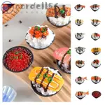 CORDELL 鰻魚壽司飯糰模型,日本料理假裝玩仿真壽司模型,微型飯糰烹飪玩具仿真食物仿真廚房玩具兒童/兒童