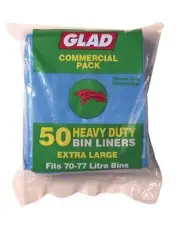 Glad Heavy Duty Garbage Bag Blue 50 Pack