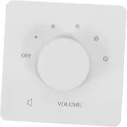 Gatuida Volume Control Switch Audio Volume Panel Audio Source Selector Switch Tone Adjustment Knob Tone Control Panel Headphone Switch Speaker Volume Control Sound Tone Knob Plastic White