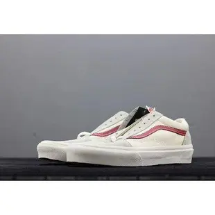 【正品】Vans Old Skool Vintage GD 激似36 基本 白紅 復刻 休閒