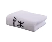 Shower Towel Thickened Lint-free Letters Embroidery Highly Absorbent Soft Cotton Face Towel Washroom Supplies -Sagittarius Blue
