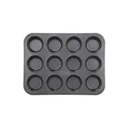 Maxwell & Williams Bakermaker Non Stick 12 Cup Muffin/Cupcake Pan - Black
