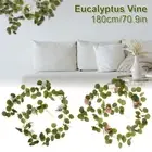 180CM Artificial Eucalyptus Garland Simulation Faux Plants Vines Hanging guPwi