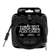 BLACK 10' Instrument Cable ERNIE BALL FLEX 6434 Straight/Straight