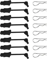 EMSea 8 Set RC Body Clips Bent Springy R Pins Body Clip Retainers Body Clips Accessories Compatible with 1/8 1/10 RC Car Model Plastic&Metal