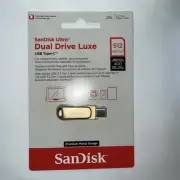SanDisk 512GB Ultra Dual Drive Luxe USB Type-C Flash Drive - SDDDC4-512G-G46GD
