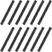 uxcell 12Pcs Fully All Threaded Rod, 5/16" Thread 18 Pitch 2-1/2" Length Carbon Steel Long Threaded Screw Threads Black Zinc Fully Studding Rod Bar for Furniture Garden Mounting Assembly