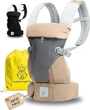 KIDDY KINGDOM Ergonomic Baby Carrier Newborn from Birth - 3 in 1 Multifunctional Child Carrier from 0-36 Months - Baby Carrier with 3D Soft Mesh - Cotton - Baby Carrier Baby Carrier Bag Beige