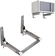 304 Stainless Steel Microwave Mount Bracket, Retrackable Foldable Microwave Oven Wall Mounted Stand Holder Rack Bracket, for Small Kitchen, Microwave, Oven