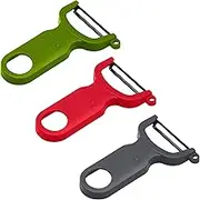 Kuhn Rikon Potato Peelers (Set of 3) with Steel Blade. Vegetable Peeler. Veg Peeler. Potato Peelers for Kitchen. Light Speed Peeler. Apple Peeler – 3 Year Kuhn Rikon Kitchen Accessories Guarantee