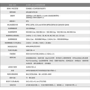 TOTOLINK A720R AC1200 雙頻無線WIFI路由器