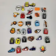 Crocs Charms Lot (16)-LeBron James/steph Curry/Nike/Swoosh-NEW Basketball