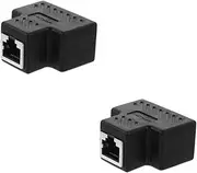 LABRIMP 2pcs Ethernet Splitter to Network Cable Coupler Way Internet Module for Simultaneous Device Connection No Tools Required Ergonomic Design for Easy Use