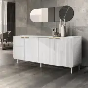 Foret Sideboard Storage Shelf Cabinet Kitchen Buffet Hallway High Gloss 4 Door