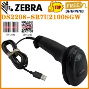 Zebra DS2208-SR7U2100SGW Handheld 2D Imager USB Barcode Scanner with Cable Kit