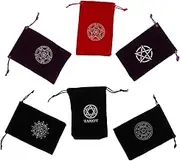 Baluue 6pcs Tarot Drawstring Bag Card Storage Oracle Card Pouch Tarot Cards Cinch Pouches Drawstrings Silk Tarot Card Pouch Storage Bags Tarot Card Bag Deck Packing Bags Tarot Bag Flannel