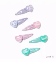 Claire's Valentines Conversation Hearts Snap Clips Glitter