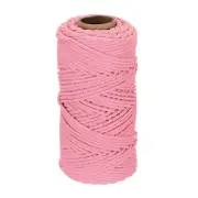 4mm x 109 Yard Dark Pink Cotton Macrame Rope, Single Strand Macrame Cord