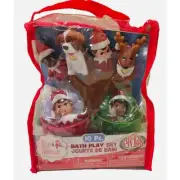 The Elf on the Shelf 10 Piece Bath Play Set Elves Buckets Reindeer Dog Cat