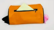 Double Sided Glasses Case for Two Pair with Zipper Soft Full Grain pu Leather