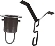Rain Chain Mounting Hooks Set of 2 Rain Chain Gutter Adapter Metal Rain Chain Parts Replacement Hooks Easy Installation Rust-Resistant