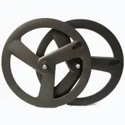 700C 3 Spokes Carbon Wheelset Clincher Tubular for Road Track Fixed Gear Bike