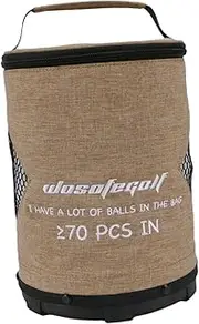 Golf Ball Bag Sack,Zipper Secured Large Capacity Pouch for Golf Balls | Lightweight Golf Sack, Multifunctional Portable Easy Access Storage Pouches for Secure Transport