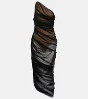[Norma Kamali] Norma Kamali Diana jersey one-shoulder midi dress AU 12 black